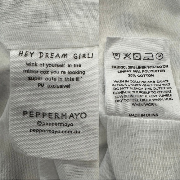 NWT Peppermayo Born For Bordeaux Linen Midi Skirt Floral Wave Women's Size US 2 - Picture 5 of 8